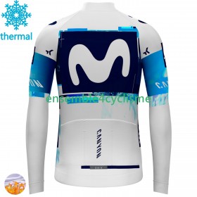 Tenue Maillot M/L + Collant à Bretelles Hiver Thermal Fleece Movistar Team 2025 N001